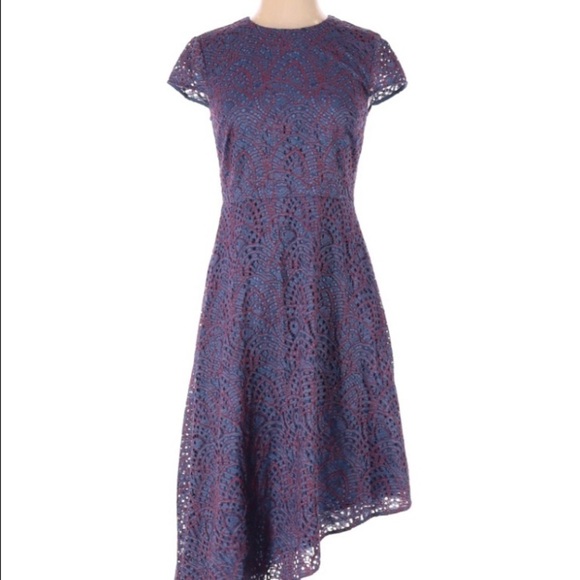 BANANA REPUBLIC A-LINE CREW NECKLINE MIDI DRESS 0 - Picture 1 of 4